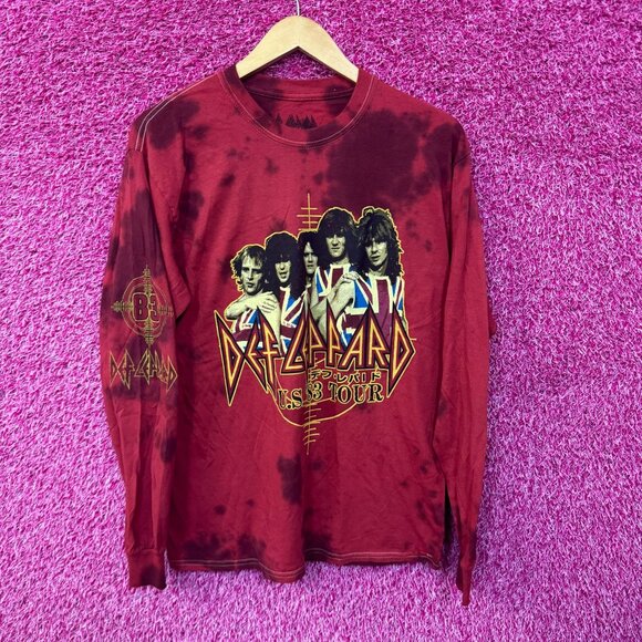 Def Leppard Pyromania 83 US Tour Band Long Sleeve Tie Dye M - Picture 1 of 4